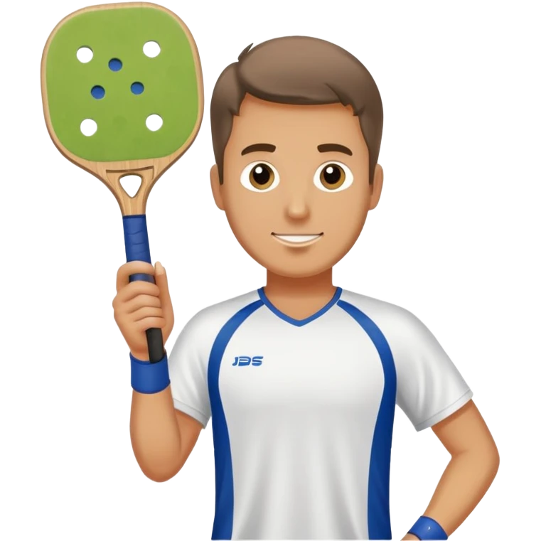 Andrew playing pickleball emoji
