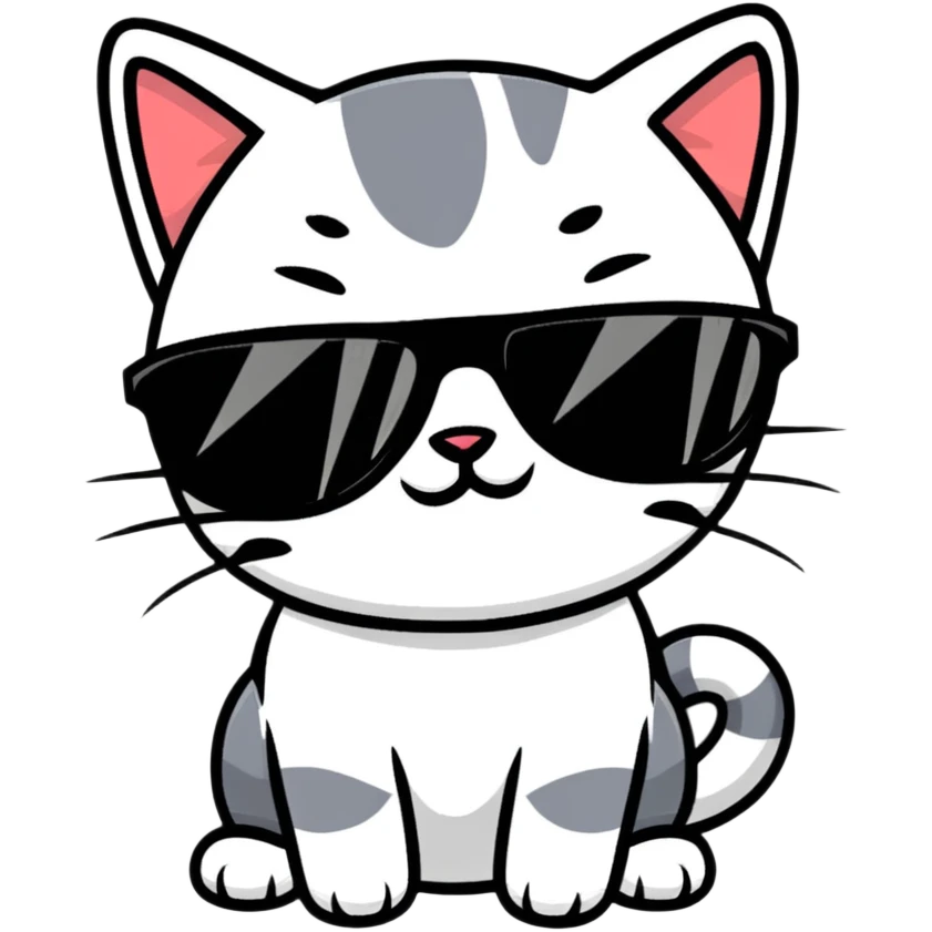 Cat with sunglasses emoji