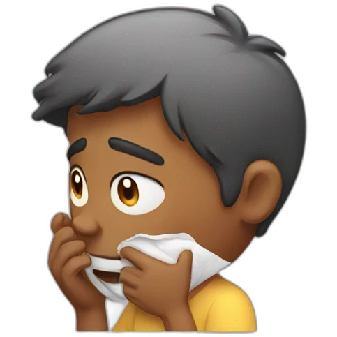 person wipes sweat from their face emoji