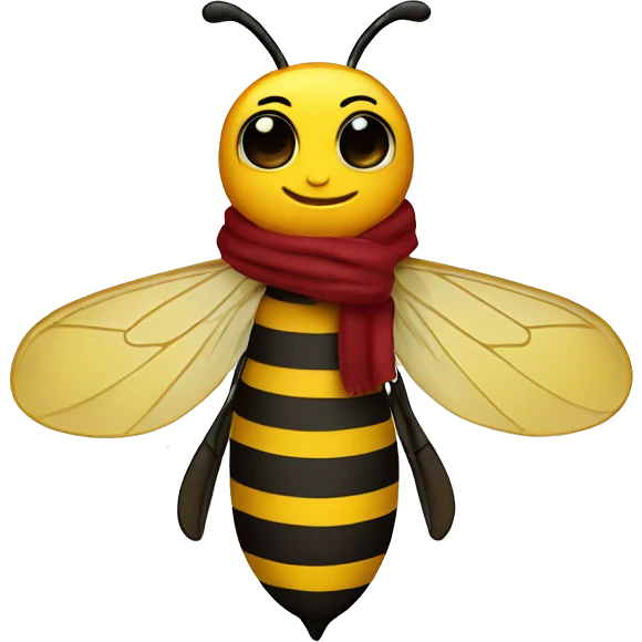 Bee with a scarf emoji