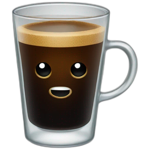 Black coffee in a glass emoji