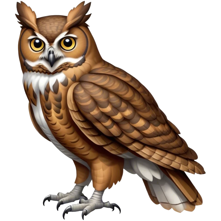 Full Body Great Horned Owl emoji