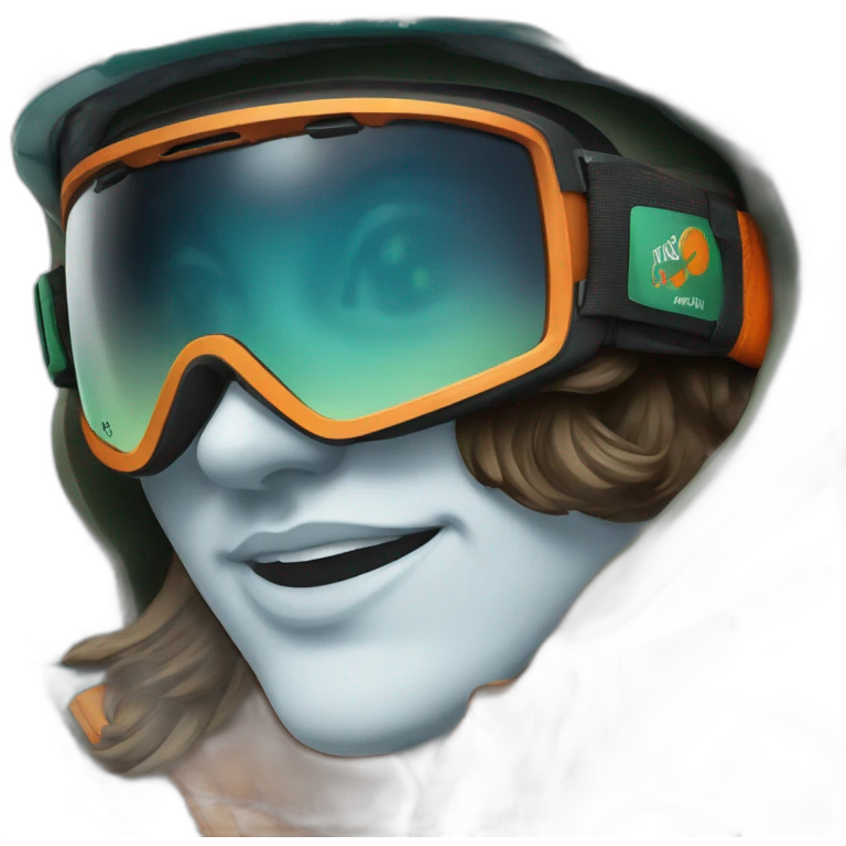 Snowboarder with jagermeister emoji