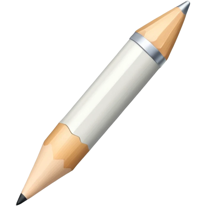 white colored pencil with a sharp tip emoji