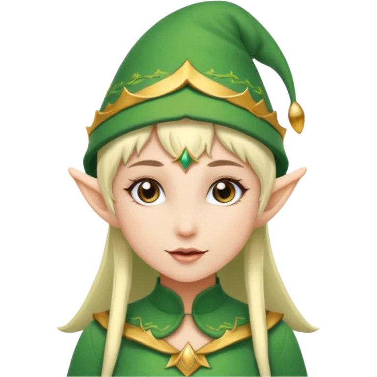 elf girl with elf hat emoji