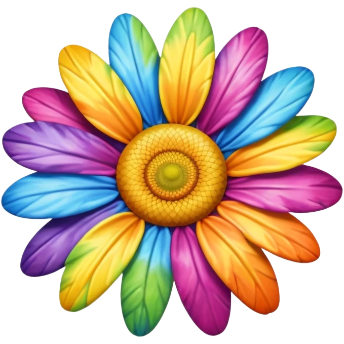 Tie dye daisy emoji