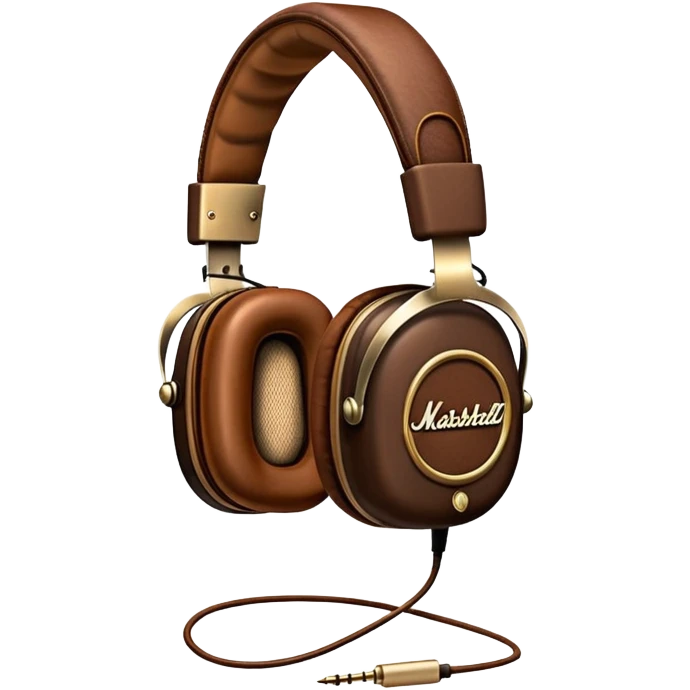 Marshall V headphones brown emoji