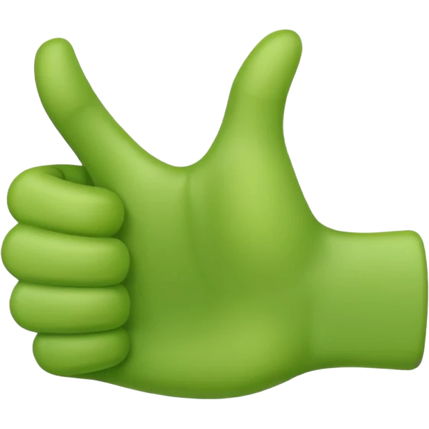Thumbs up growing on a thumbs up emoji