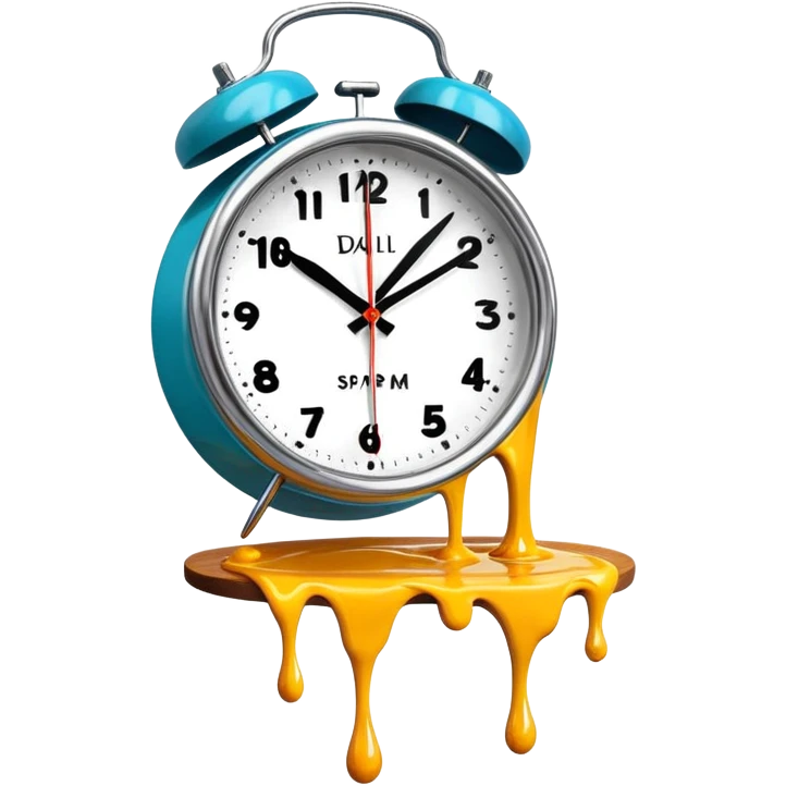 Salvador Dali Melting SPAM art clock  emoji