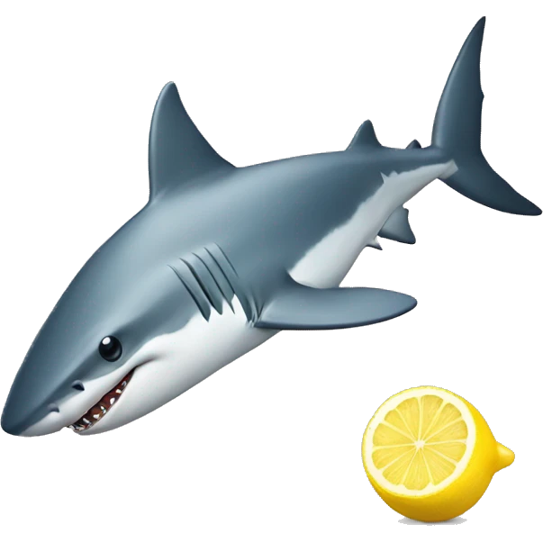 Shark and lemon emoji