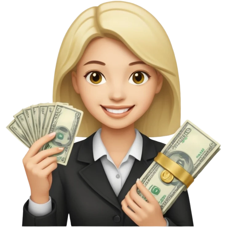 Yn with money emoji