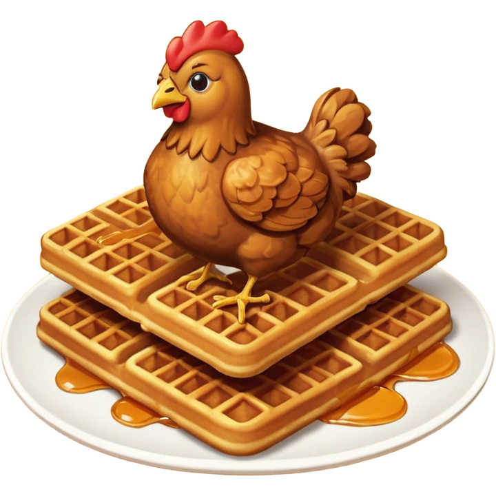 Chicken & waffles emoji