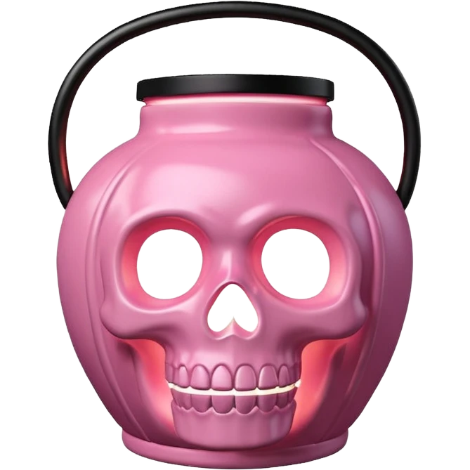baby pink skull lantern emoji