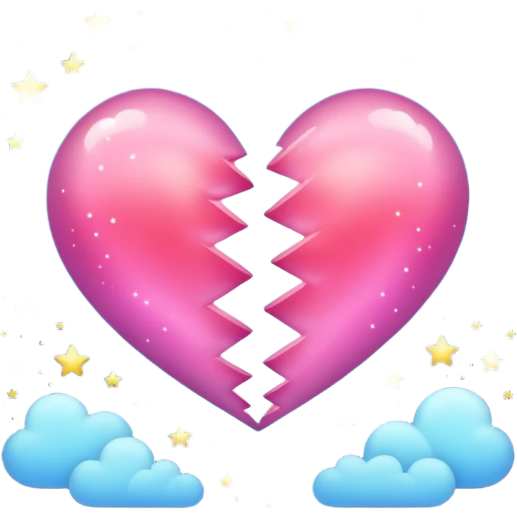 Two hearts one beyond one another with stars in it emoji