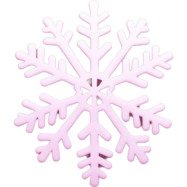 Light pink snowflake emoji