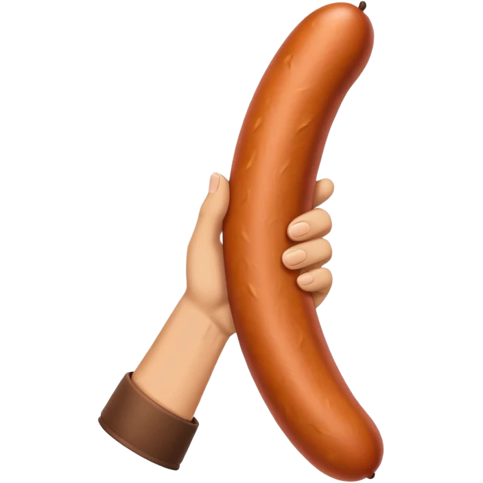 یه دست که سوسیس گرفنا emoji