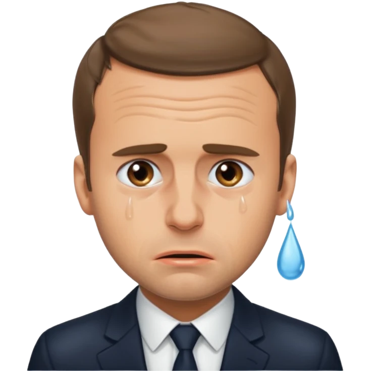 Emanuel macron qui pleure  emoji