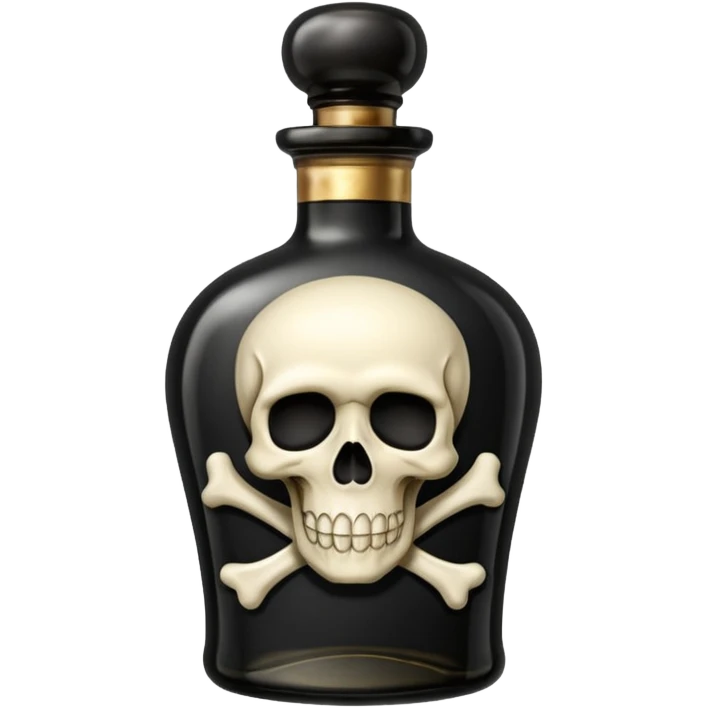 an elegant black poison bottle, no skull  emoji