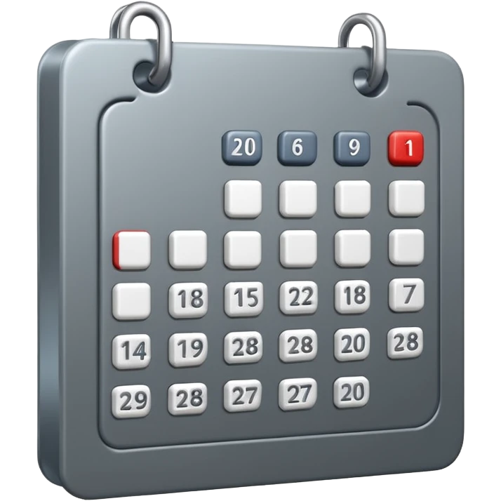 I want to generate a 3d image icon for a calendar emoji