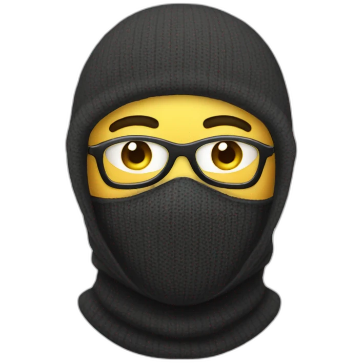 balaclava with glasses emoji