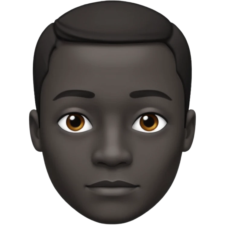 Male black white photo style head emoji
