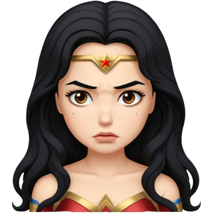 An wonder woman, sad

 emoji