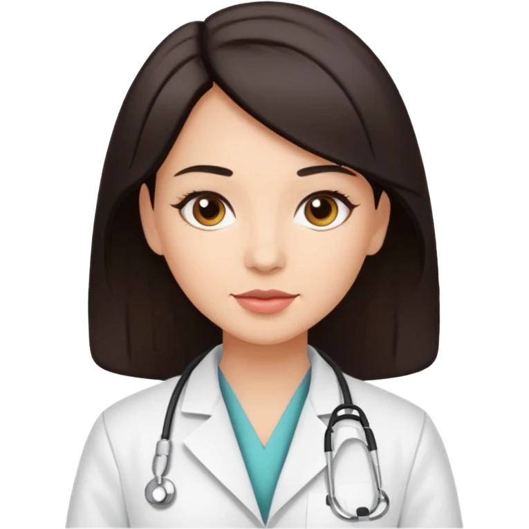 Врач косметолог темний цвет волос emoji