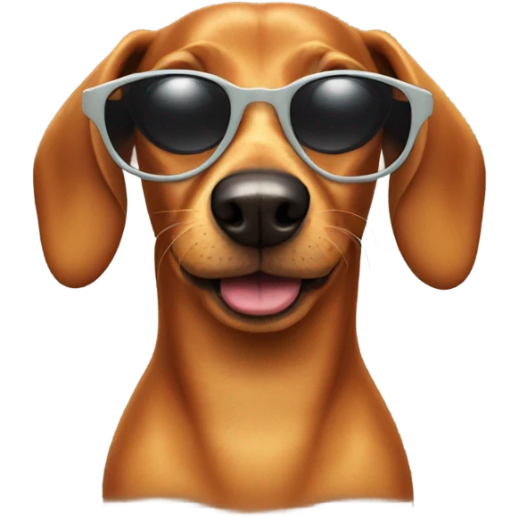 Wiener dog with sunglasses emoji