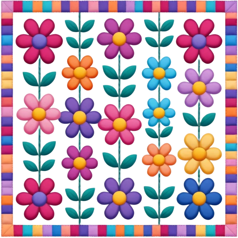 Floral antique Quilt  emoji
