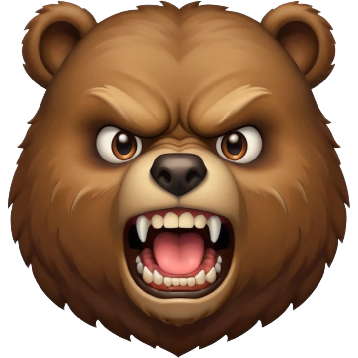 angry bear full bust emoji