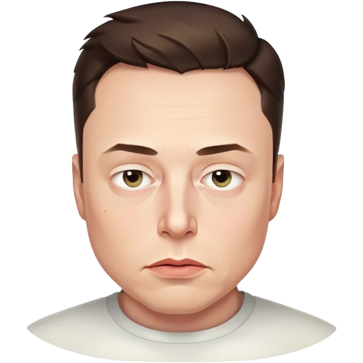 Musk photorealistic brooding emoji