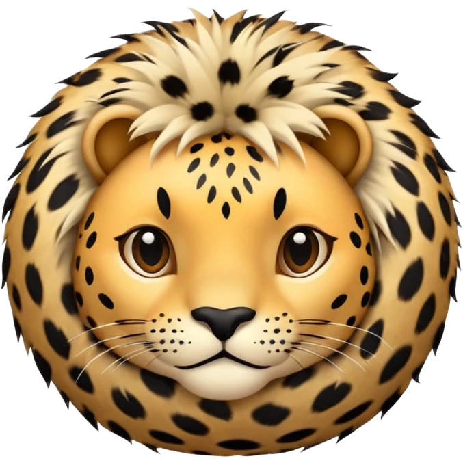 leopard print fur ball emoji