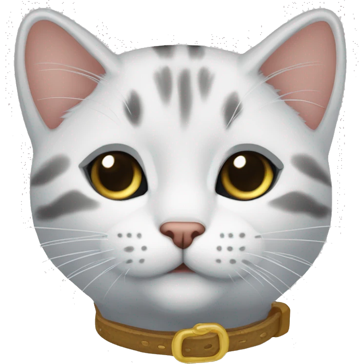 пушистая кошка белый окрас шерсти с большими голубыми глазами emoji