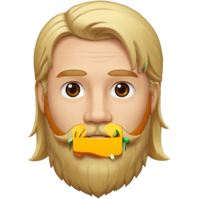 blonde man bearded long haired emoji
