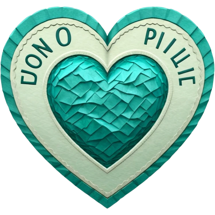 Teal heart with Canadian denominated bills emoji