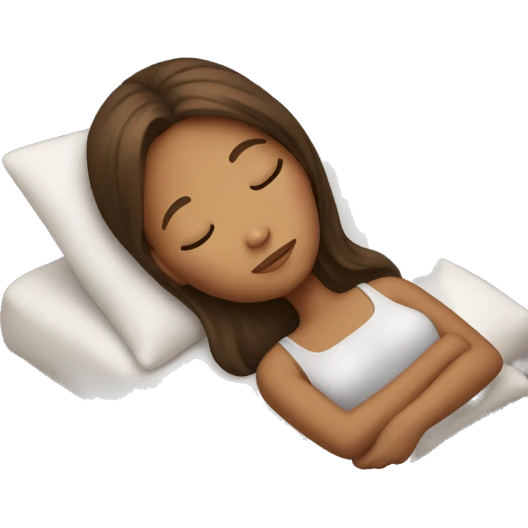 girl with brown hair sleeping emoji