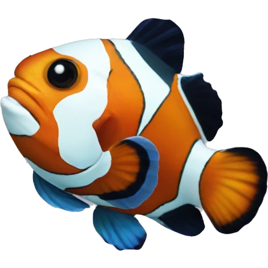 rainbow colored clown fish emoji