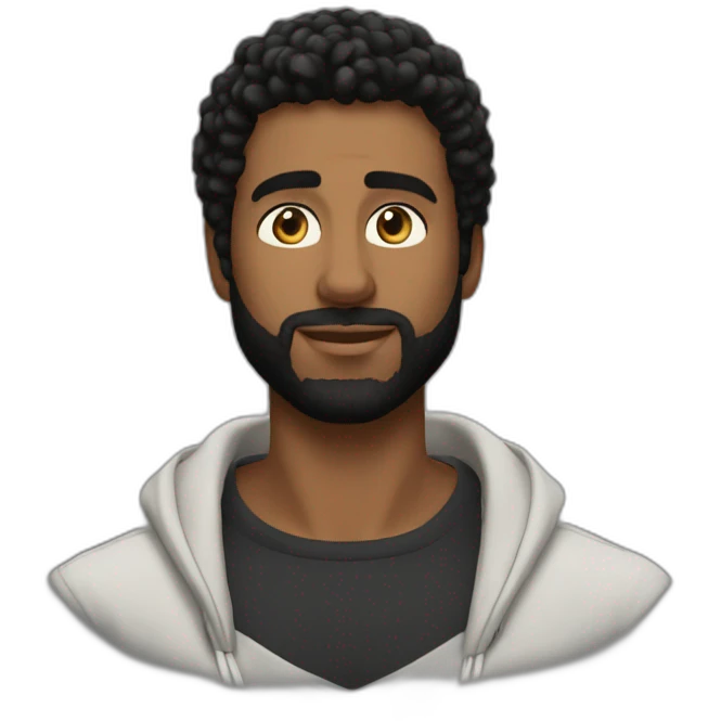 kinglsey ben-adir handsome short hair black emoji