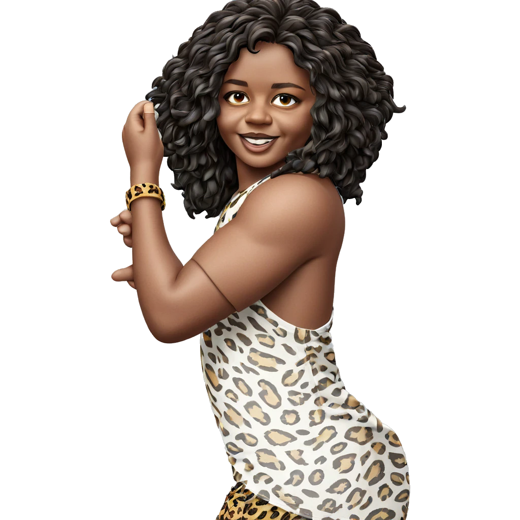 smiling boy with animal print emoji