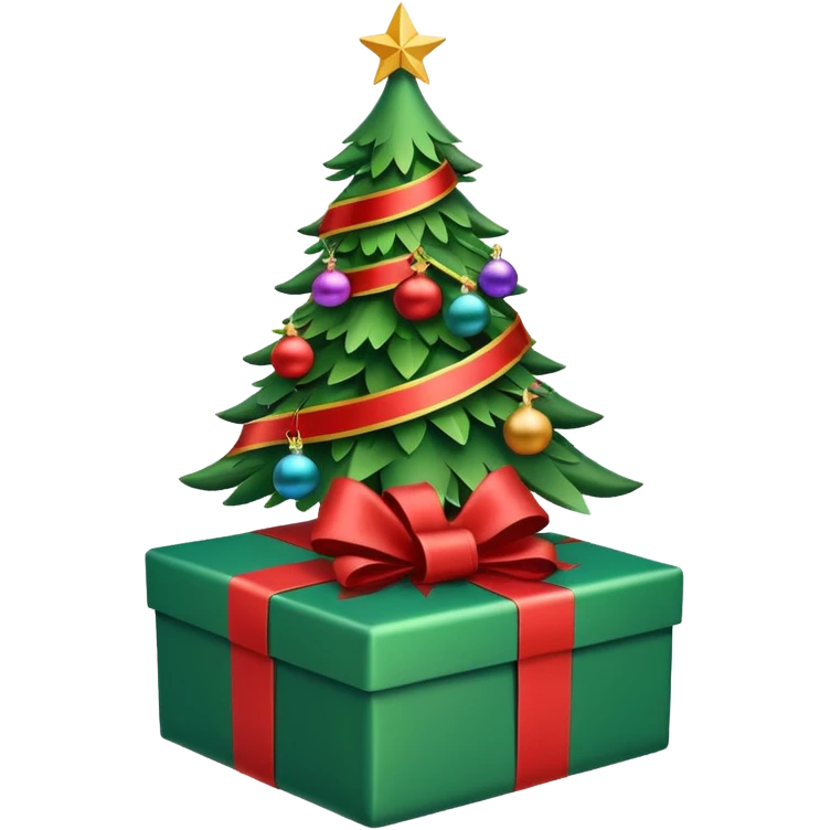 Árvore de natal,bolas de colocar na árvore, presente  emoji