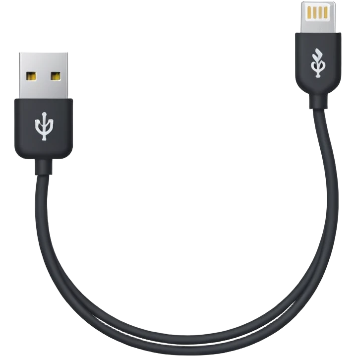 White Usb Cable  emoji