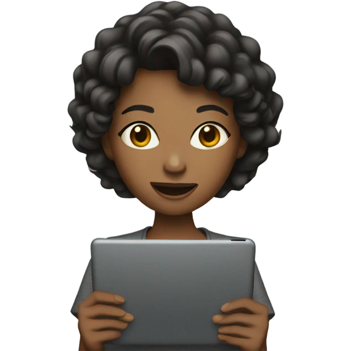 Women with iPad emoji