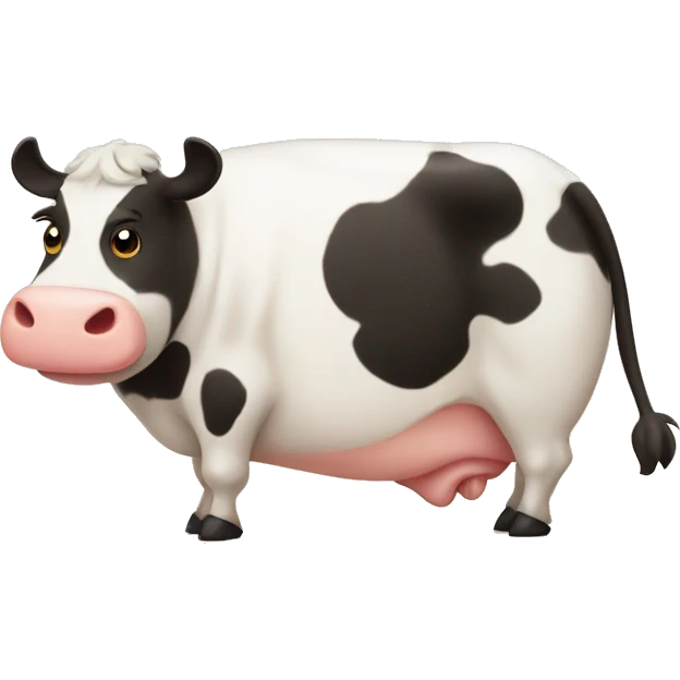 Fat cute cow emoji