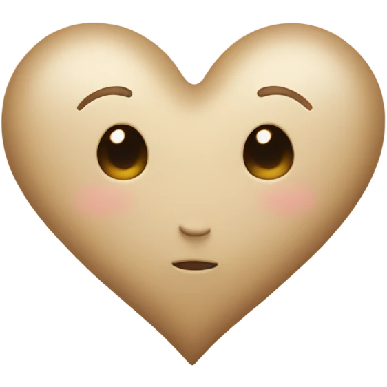 Beige heart  emoji