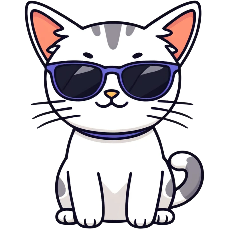 Cat with sunglasses emoji