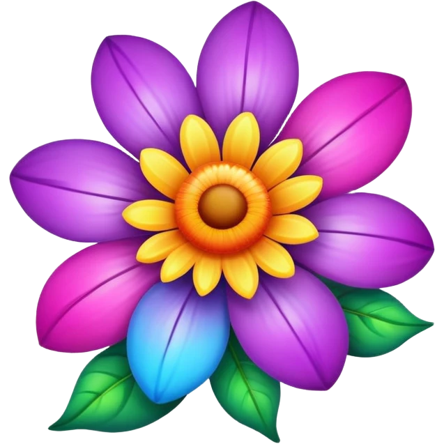 cute and colorful flower fantasy emoji