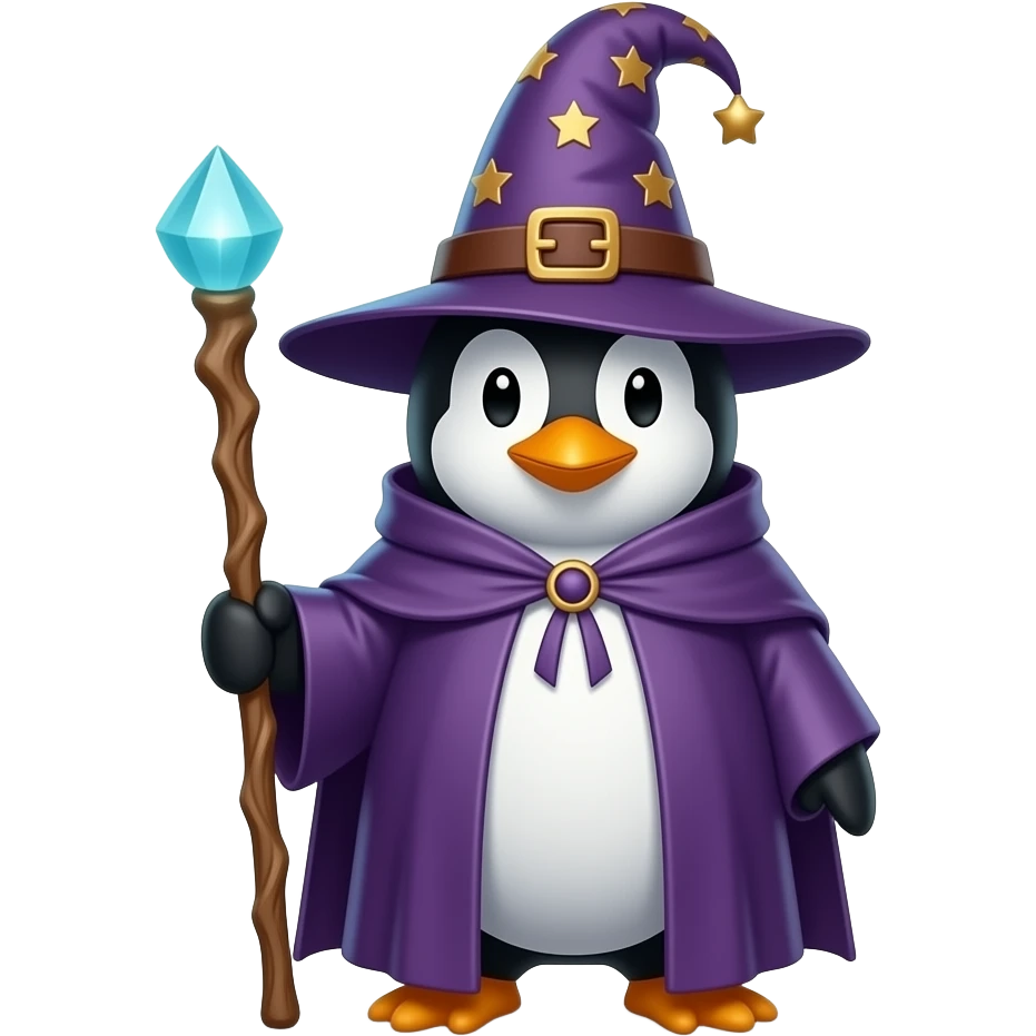 Penguin Wizard emoji