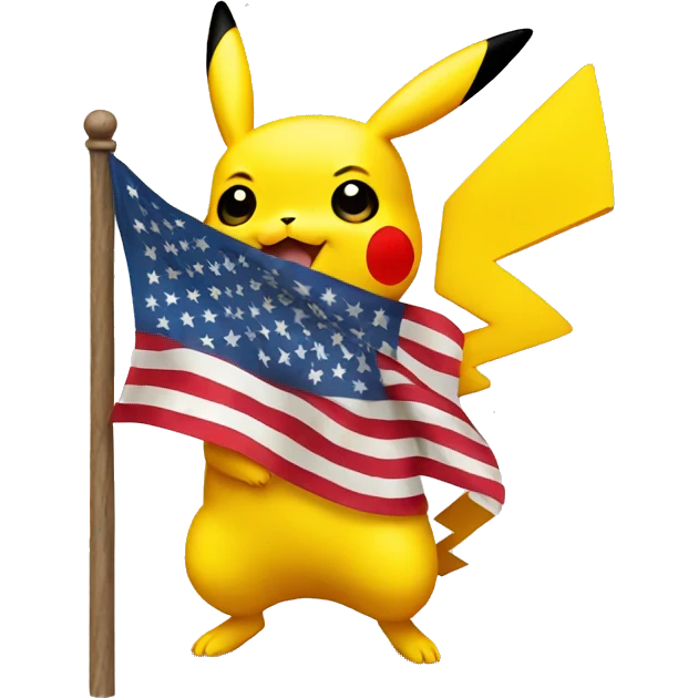 pikachu with a flag emoji
