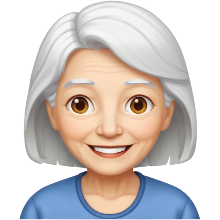 White hair grandma emoji