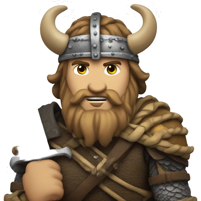 Viking with a sword as snake emoji